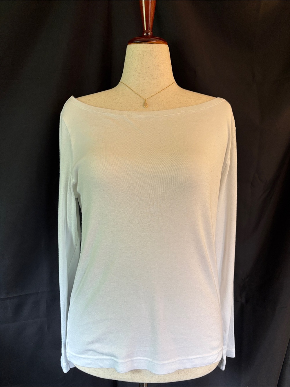GAP White Off the Shoulder Long Sleeve Top
